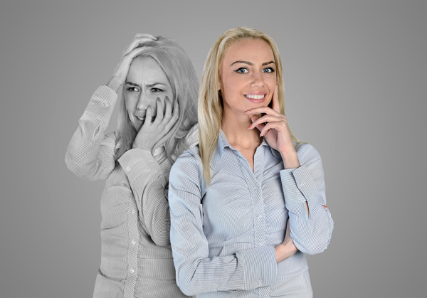 Imagen que refleja doble personalidad