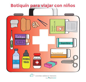 Botiquín para viajar con niños