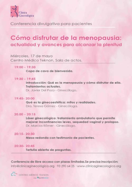 como disfrutar de la menoupasia Centro Médico Teknon