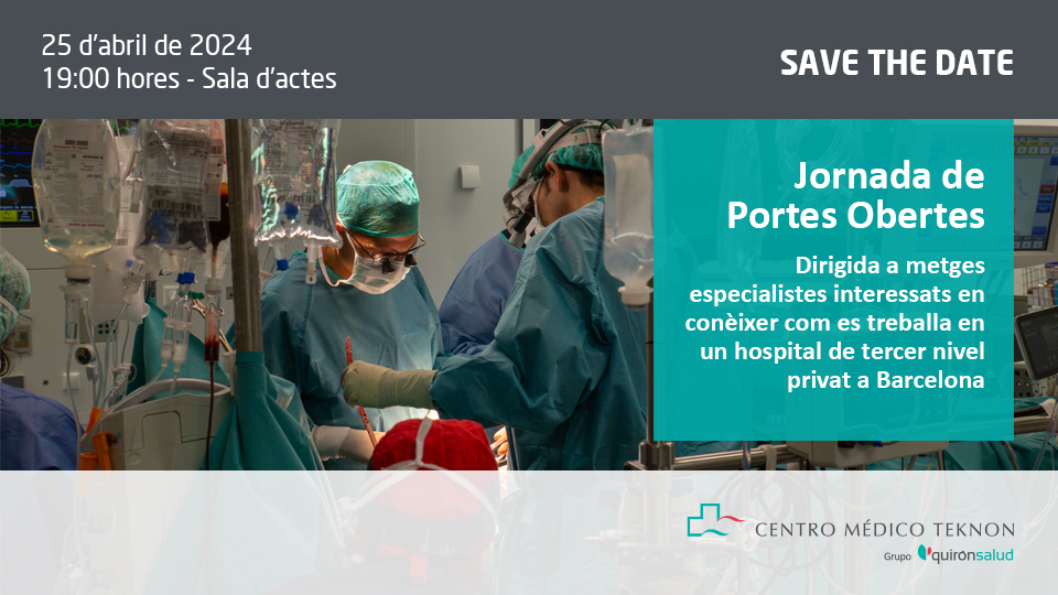 Save the date Jornada Portes Obertes TEKNON