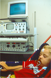 Niño durante prueba estado estable