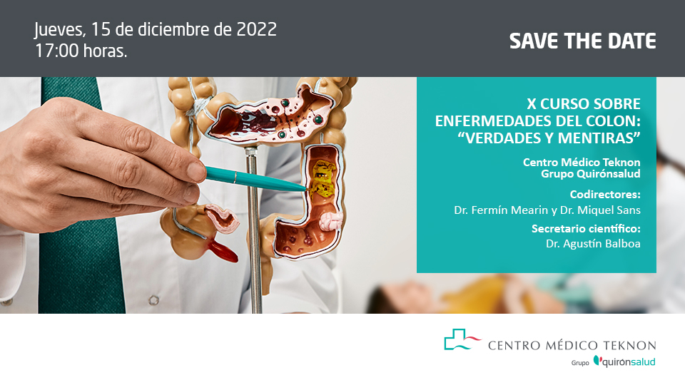 Save the date X CURSO SOBRE ENFERMEDADES DEL COLON TEKNON