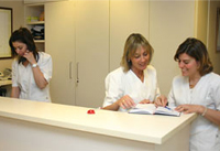 Equipo de secretaría y enfermería